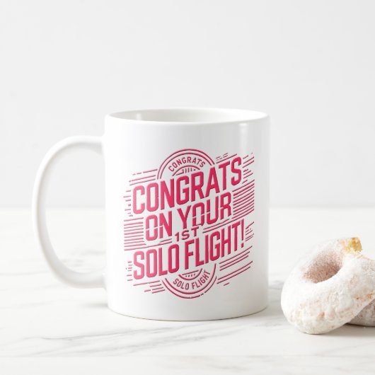 初めての単独飛行マグカップ コーヒーマグカップ (ドーナツ)