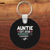 初めての叔母 赤ちゃん発表 - アンティーE キーホルダー (正面)