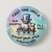 初めての叔父 – 男の子だ | 缶バッジ (正面)