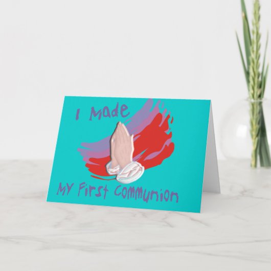 初めての同窓会の子どもたちのシャツと贈り物 カード (正面)