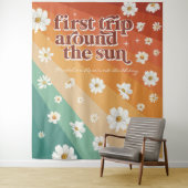 初めての太陽の周りを旅 | レトロダイシーレインボー タペストリー (インサイチュ)