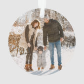 初めての家族3人のクリスマス写真 オーナメント (裏面)