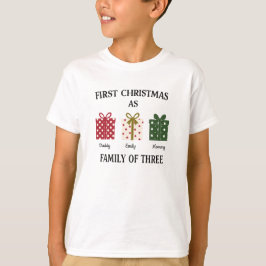 初めての家族3人クリスマスギフト Tシャツ