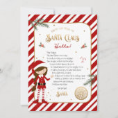 初めての小妖精や小人到着ウェルカムレター招待状 招待状 (正面)