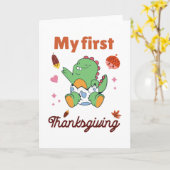 初めての感謝祭 カード (黄色い花)