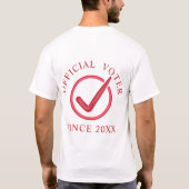 初めての投票者または新しい投票者 Tシャツ (裏面)