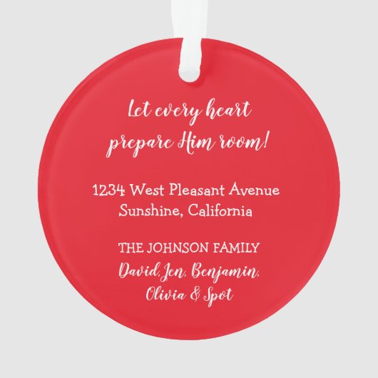 初めての故郷の年パーソナライズされた オーナメント (裏面)