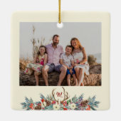 初めての新しい家のクリスマス家族写真 セラミックオーナメント (裏面)