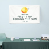 初めての旅のまわりにで太陽のモダン宇宙 横断幕 (トレードショー)