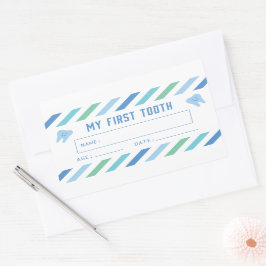 『初めての歯の形見』 長方形シール