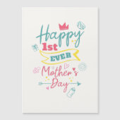 初めての母の日かわいい明るい新しい母 (正面)