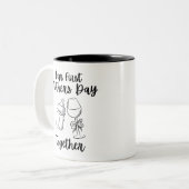 初めての母の日が一緒にマグカップ ツートーンマグカップ (正面左)