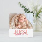 初めての母の日のスクリプト写真 シーズンカード (スタンド正面)