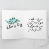 初めての母の日のローズグリーン写真 カード (内部)