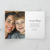 初めての母の日の写真コラージュ カード (内部)