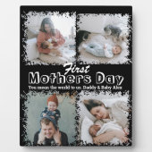 初めての母の日の写真コラージュ フォトプラーク (正面)