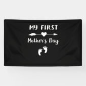 初めての母の日の妊娠告知お母さん 横断幕 (横)