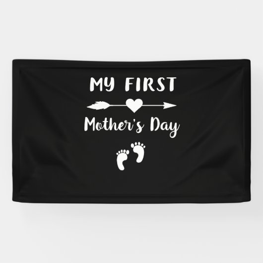 初めての母の日の妊娠告知お母さん 横断幕 (横)