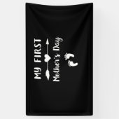 初めての母の日の妊娠告知お母さん 横断幕 (縦)