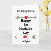 初めての母の日の彼女へのカード カード (黄色い花)