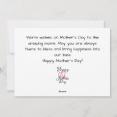 初めての母の日の簡単なプレゼント　３枚の写真のコラージュ シーズンカード (裏面)