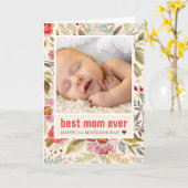 初めての母の日の花の写真の挨拶状 カード (黄色い花)