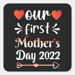初めての母の日スクエアステッカー スクエアシール