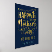 初めての母の日1回目の母のカスタム 箔ポスター (レイダウン)