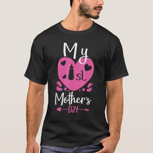 初めての母の日 お母さんへ 初めての母の日ギフト Tシャツ (正面)