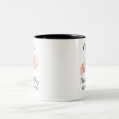 初めての母の日 カスタムネーム ピンクボウ ツートーンマグカップ (中央)