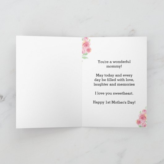 初めての母の日 カード (内部)
