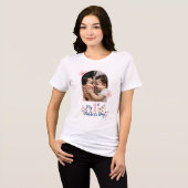 初めての母の日 ピンクの花のカスタムキープグッズ トライブレンドTシャツ (正面全面)