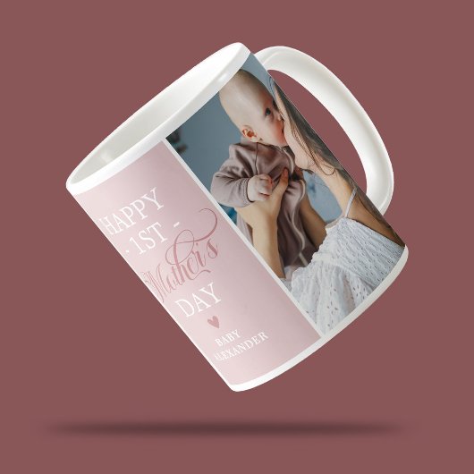 初めての母の日 ピンク 2枚の写真 コーヒーマグカップ