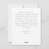 初めての母の日 フラット カード - パステル レインボー (裏面)