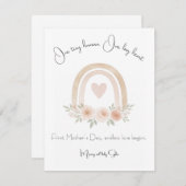 初めての母の日 フラット カード - パステル レインボー (正面/裏面)