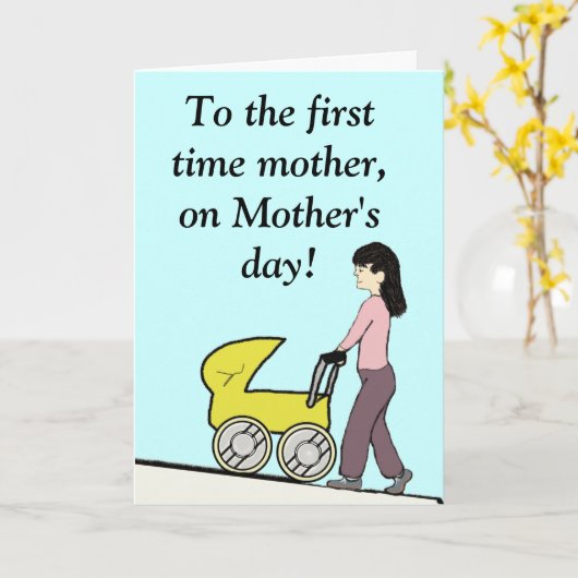 初めての母カード カード (黄色い花)