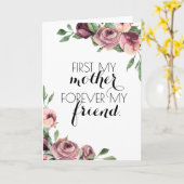 初めての母、永遠の友の母の日 カード (黄色い花)