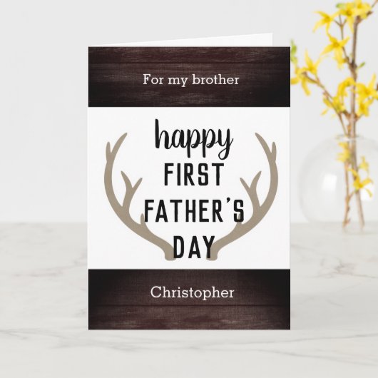 初めての父の日おめでとう兄さん カード (黄色い花)