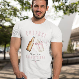 初めての父の日おめでとう、かわいい新米パパへのギフト Tシャツ