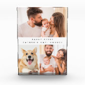 初めての父の日のための縦向きの写真コラージュ フォトブロック (正面)