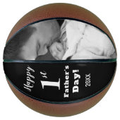 初めての父の日の写真を作カスタム成 バスケットボール (正面)