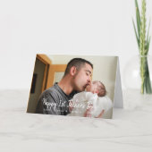 初めての父の日の写真 カード (正面)