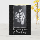 初めての父の日の写真 カード (黄色い花)