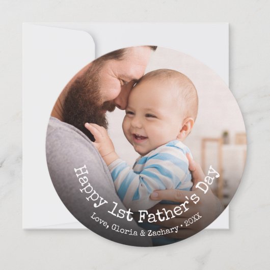 初めての父の日の写真 シーズンカード (正面)