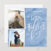 初めての父の日の写真 シーズンカード (正面/裏面)