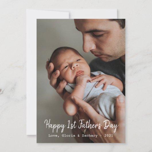 初めての父の日の写真 シーズンカード (正面)