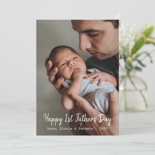 初めての父の日の写真 シーズンカード (スタンド正面)