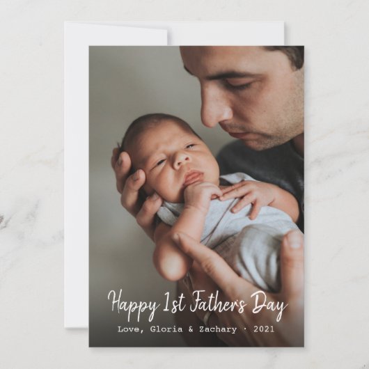 初めての父の日の写真 シーズンカード (正面)