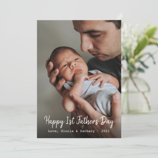 初めての父の日の写真 シーズンカード (スタンド正面)