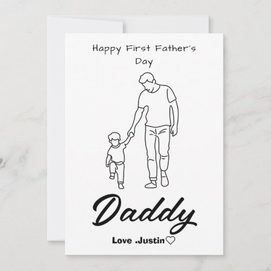 初めての父の日カード　スウィート＆ハートフル シーズンカード (正面)